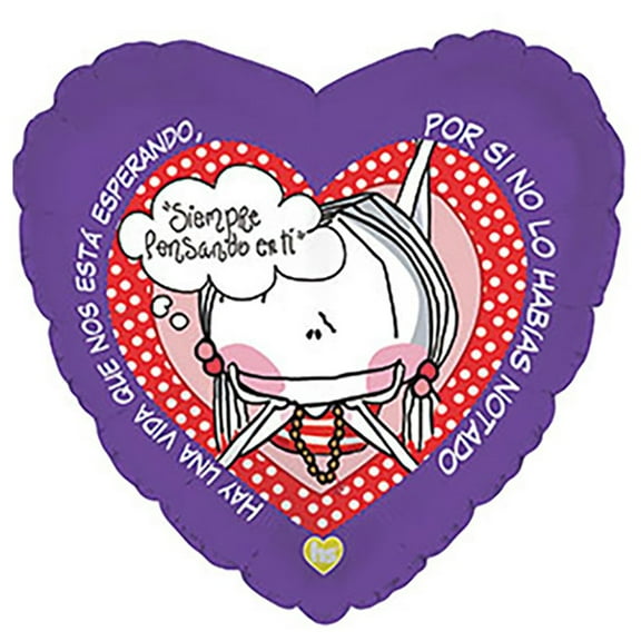 17 inch Siempre Pensando En Ti CTI Foil Mylar Balloon - Party Supplies Decorations