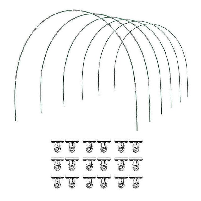 36 PCS Green House Hoops Grow Tunnel 6 Sets of 8.5 FT Long Garden Hoops Kit, Rust-Free Fiberglass Ra