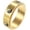 Gold, variant on Women Men's Stainless Steel Rotatable Yin Yang Pattern Ring, Personalized Decorative Spinner Ring