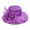 Purple, variant on Sun Hat Floral Design Sparkling Buckle Curved Brim UPF 50+ Wide Brim Beach Hat For Travel Wedding Garden Party Hats for Natural Hair Women