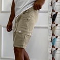 thumbnail image 1 of Work Shorts for Men Slim Drawstring Cargo Summer Bermuda Shorts Breathable Blue XL, 1 of 9