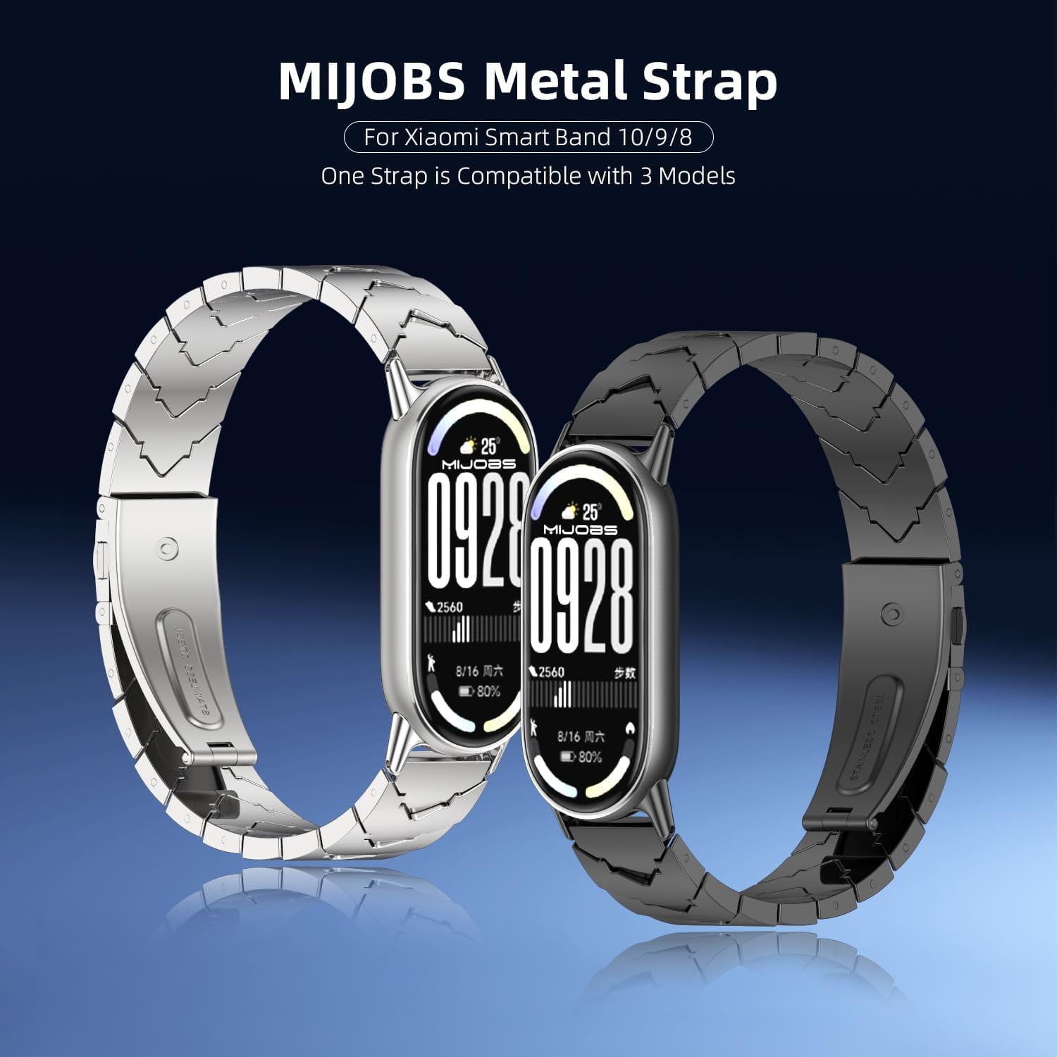CRKMGS-Strap for Xiaomi Mi Band 10/9/8 Breathable Replacement Strap for Mi Fit Band 9 SmartWatch Straps Wristband Bracelet for Women Men