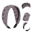 thumbnail image 5 of Unique Bargains 1 Pc Fashion Pattern Wide Headbands for Women Purple Gray, 5 of 6