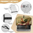 thumbnail image 6 of SEANATIVE Air Fryer Toaster Oven Dust Cover Dust Protection Countertop Convection Oven Cover Stain-resistant Kitchen Appliance Protector, S, Chicken Rooster Vintage Floral, 6 of 7