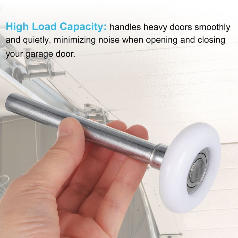10-Pack Quiet Garage Door Rollers – Nylon With 6200ZZ Bearings, 4” Stem, Sealed Dust Covers, Fits 7’ Doors, Reduces Noise 75%