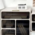 thumbnail image 4 of Desktop Drawer Organizer, Sturdy Plastic Desk Storage Box, Easy Access for  Supplies, Cream, Suitable for Cosmetics Stationeries, 4 of 8