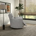 thumbnail image 5 of Tenley Microsuede Fabric Linen Swivel Gliding Power Recliner in Latte, 5 of 6