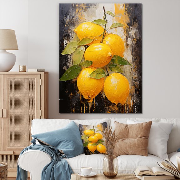 Designart "Abstract Shapes With Lemon Loops I" Abstract Shapes Wall Decor