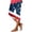 Blue, variant on qelini Capri Leggings for Women Plus Size July 4th Capris Pants High Waist Print Ankle Pants Daily Wear