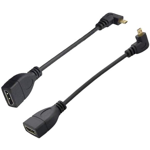 Seadream 5PCS 6" 15CM Micro HDMI Male to HDMI Female Cable Adapter Connector ( 4 Direction(Each of 90 Degree