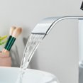 thumbnail image 5 of Chrome Bathroom Sink Faucet Single Handle Tall Waterfall Vessel Mixer Taps Drain For Daily Life, 5 of 12