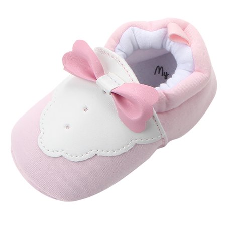 

Binmer Baby Girl Boys Shoes Comfortable Butterfly-Knot Fashion First Walkers Kid Shoes