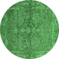thumbnail image 1 of Ahgly Company Indoor Round Oriental Emerald Green Industrial Area Rugs, 7' Round, 1 of 4