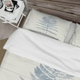 thumbnail image 4 of Designart 'Blue Fern Print on wood II' Cottage Duvet Cover Set, 4 of 4