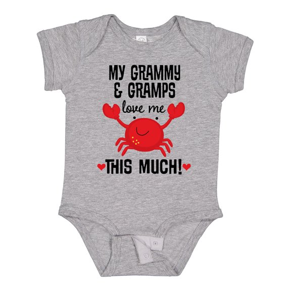 Inktastic Grammy and Gramps Love Me Grandson Grandchild Boys or Girls Baby Bodysuit