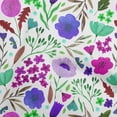 thumbnail image 1 of oneOone Coton Améthyste Tissu Feuilles & Trèfle Robe Tissu Matériel Tissu Imprimé par la Cour 42 Pouces de Large, 1 of 5