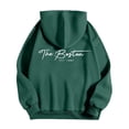 thumbnail image 4 of MHFRRA Sudadera con Capucha y Estampado de Letras para Un Estilo Casual Elegante y Cómodo Sudadera Tipo Jersey para El Día A Día Verde oscuro, 4 of 5