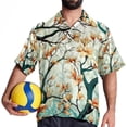 thumbnail image 4 of Tree Men's Short Sleeve Hawaiian Shirt Button Down Poplin Beach Casual Printed Unisex Summer Tops, 4 of 6