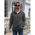 thumbnail image 4 of COOFANDY Men's Full Zip Hoodie Sweatshirt Jacket Casual Long Sleeve Hoodie Lightweight Warm Sweater Coat for Fall Winter Daily Wear, 4 of 9