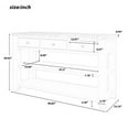 thumbnail image 7 of Rustic Console Table, 49In Long Console Table Sofa Table with 3 Drawer and 2-Tier Open Storage Shelf, Console Table for Living Room, Hallway-White, 7 of 7