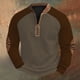 thumbnail image 1 of pstuiky camisas de manga larga para hombre, Sudadera con capucha y cuello redondo para hombre, estampado, manga larga tops de invierno para hombre s, 1 of 3