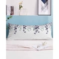 thumbnail image 2 of Purple Green Eucalyptus Body Pillow Covers, Watercolor White Botanical Soft Bed Throw Pillowcases Breathable Cooling Long Lumbar Body Pillow Sham Cover for Bed Sofa 20''x54'', 2 of 7
