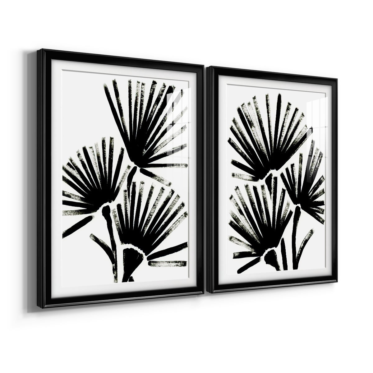 Wexford Home Fan Brush I Premium Framed Print, 26.5" x 36.5" - Ready to Hang, Black (Set of 2)