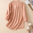 thumbnail image 7 of LIJCC Cotton and Linen Women'S Pocket Shirt Loose Mid-Sleeve Top Stand Collar Button-Down Shirt Cotton and Linen Women'S Pocket Shirt Loose Mid Sleeve Top Stand Collar Button Down Shirt, 7 of 7