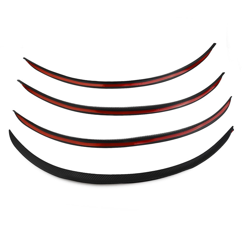 4x Carbon Fiber Car Fender Flare Extension Wheel Eyebrow Arch Trim Protector Lip