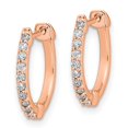 thumbnail image 2 of Primal Gold 14 Karat Rose Gold Lab Grown Diamond Hinged Hoop Earrings, 2 of 3