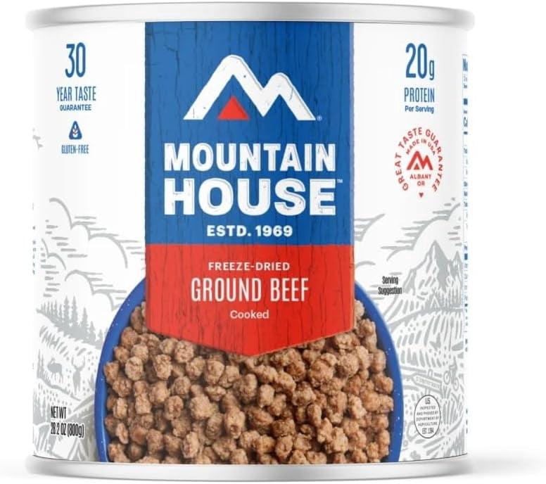 (6 Cans) Mountain House Ground Beef Freeze Dried Emergency Survival Camping Food ✅