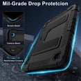 thumbnail image 4 of Funda para Samsung Galaxy Tab A9+, Silicona Anti-caída + Capa Protectora de PC con Soporte Grande Oculto, Correa para el Hombro, Funda Protectora Resistente a Golpes y Tres Pruebas para Tablet, Negro, 4 of 8