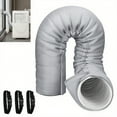 thumbnail image 1 of DFC Manchon d'Isolation pour Tuyau de Climatisation Portable Housse de Tuyau Isolée Installation Facile avec 3 Sangles de Boucle Réglables Gris Clair, 1 of 8