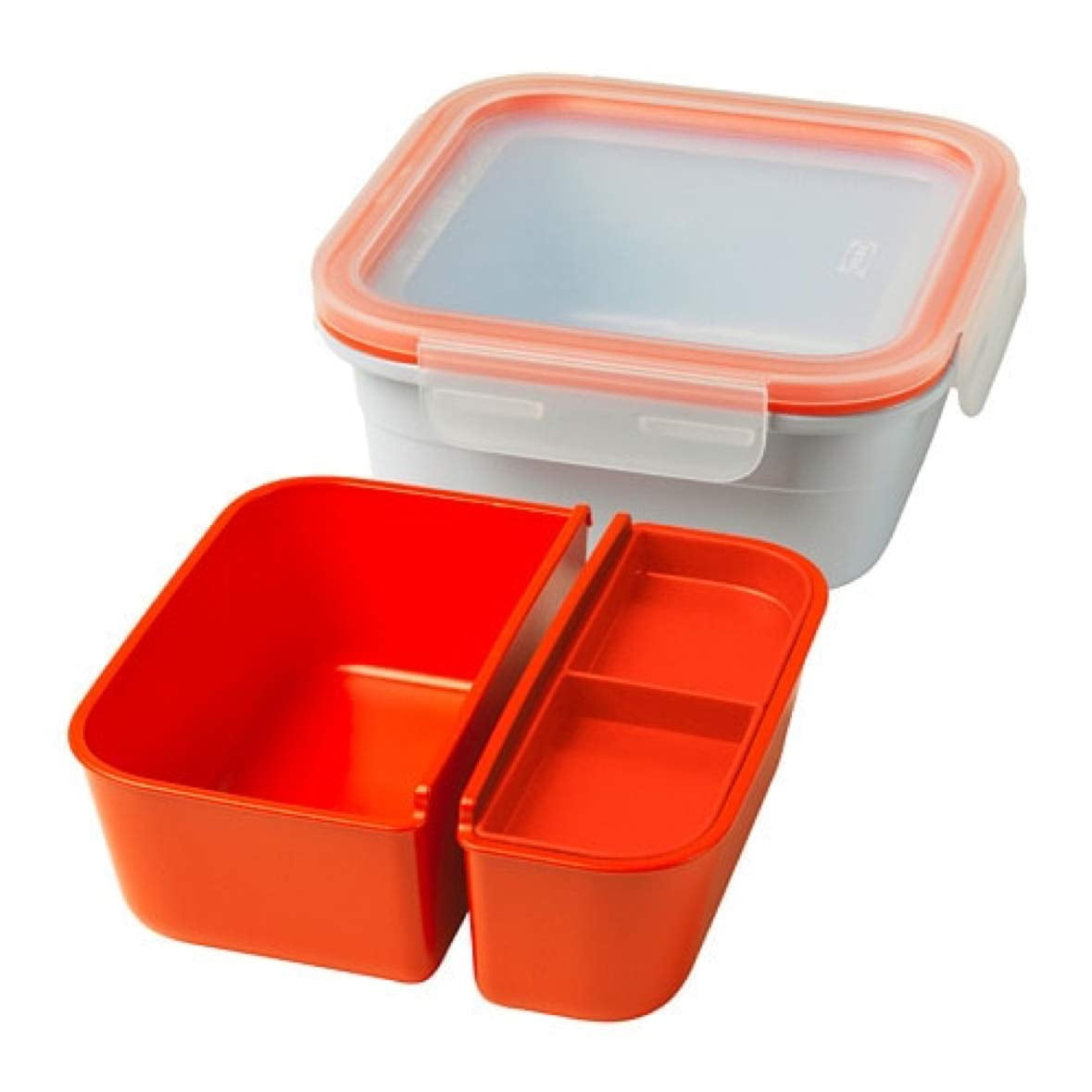 IKEA 365+ Food container with lid, square/glass, 6 oz - IKEA