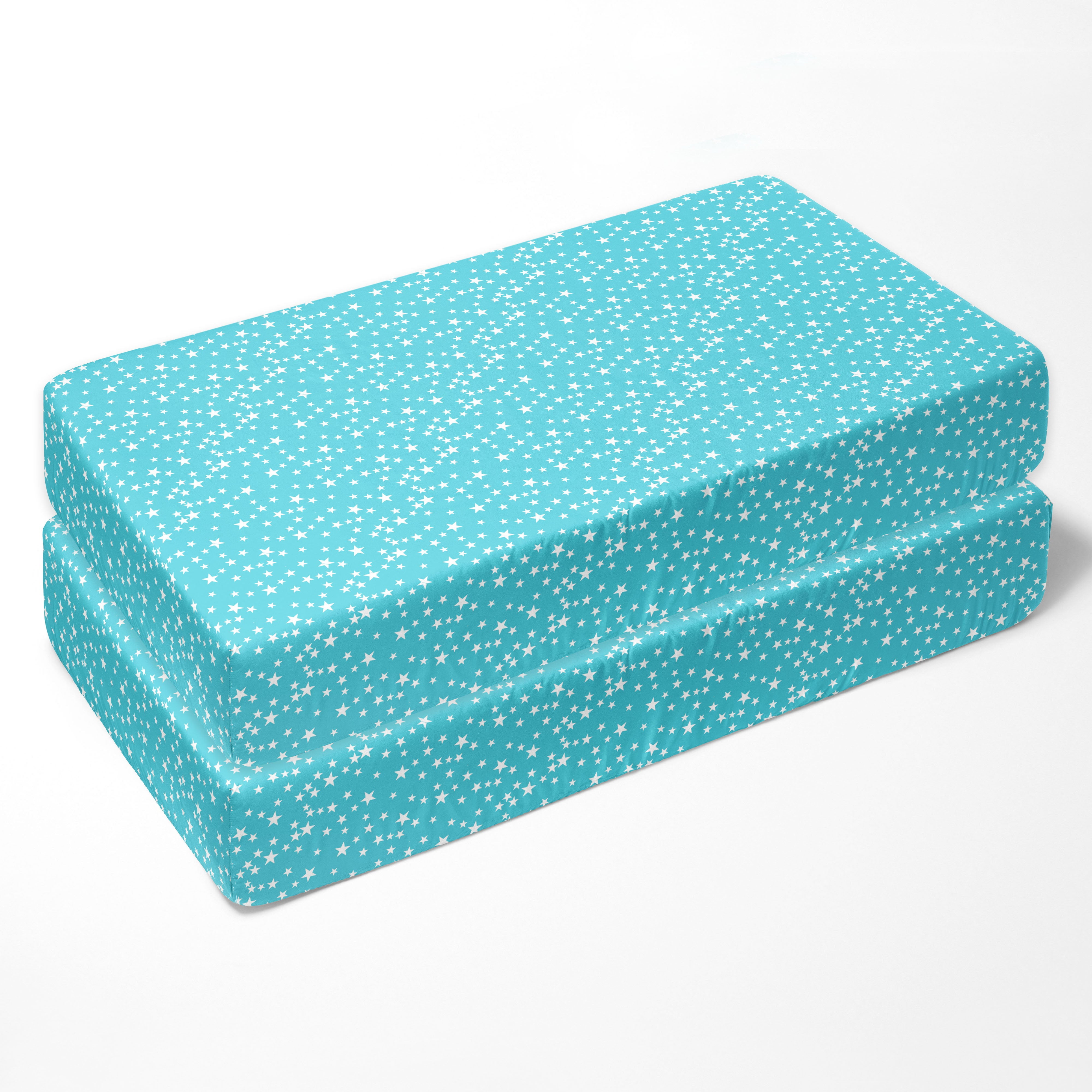 Bacati - Airspace 10-Piece Crib Bedding Set with Two Crib Sheets - Aqua/Navy/Green/Red Boys