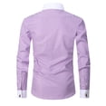thumbnail image 5 of TANSILING Men's French Cuff Dress Shirt Pleated Formal Fit Long Sleeve with Cufflinks, 5 of 7