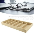 thumbnail image 3 of Sunglasses Organizer Storage Tray, 6 Slot Yellow Linen Glasses Box Tray Protective  for Watches, 3 of 7
