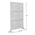 thumbnail image 6 of MAYEERTY 72×47" Outdoor White Metal Privacy Panel Screen for Backyard & Garden, Bamboo Leaf Pattern, 6 of 7