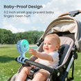 thumbnail image 6 of Portable Stroller Fan, 4000mAh Rechargeable Clip on Baby Fan 25H Battery Life, Head Detachable 360° Rotate Mini Fans, 4 Speed Personal Fans with Night Light for Car Seat Crib Bike Treadmill, Blue, 6 of 14