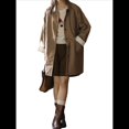 thumbnail image 2 of Chaqueta Vaquera Holgada con Botones de Gran Tamaño para Mujer Marrón M, 2 of 10