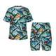 thumbnail image 1 of Balery Colorful Fishing Baits Conjunto de Pijama Infantil de Manga Corta con Estampado – Ropa de Dormir de Algodón Suave-Medium, 1 of 6