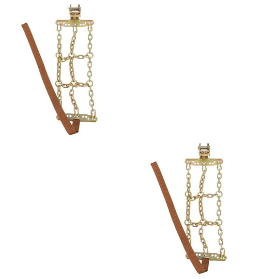 unbranded 2pcs Car Tire Chain Steel Anti-Skid Tire Chain Anti-Skid Mud Ice Snow Tire Chain