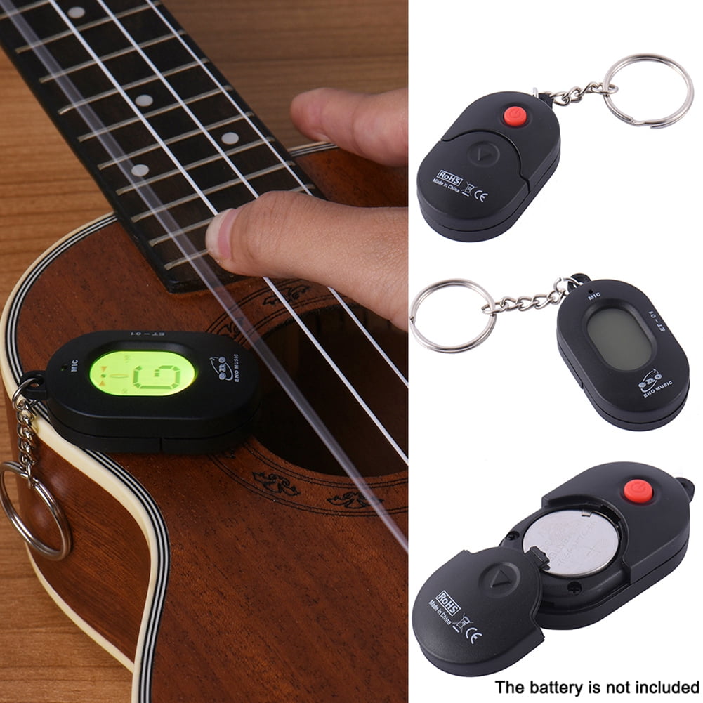 Mini Guitar Tuner Key Ring Style Chromatic Tuner Automatic for General Musical Instrument