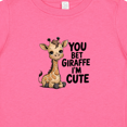 thumbnail image 4 of Inktastic You Bet Giraffe I'm Cute Boys or Girls Baby T-Shirt, 4 of 5