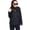 Black, variant on comerut Women Winter Hooded Jacket Solid Color Long Sleeve Loose Thick Warm Down Cotton Short Coat for Cold Weather All-match Streetwear Outwear