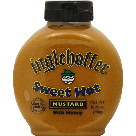 Inglehoffer Sweet Hot Mustard, 10.25 Ounce Squeeze Bottle