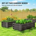 thumbnail image 4 of Outsunny Raised Garden Beds Set of 2, Galvanized Planter Box, Dark Grey, 4 of 10