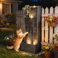 thumbnail image 3 of Outsunny Water Fountain with LED Lights, Cascading Waterfall Feature, 3 of 10