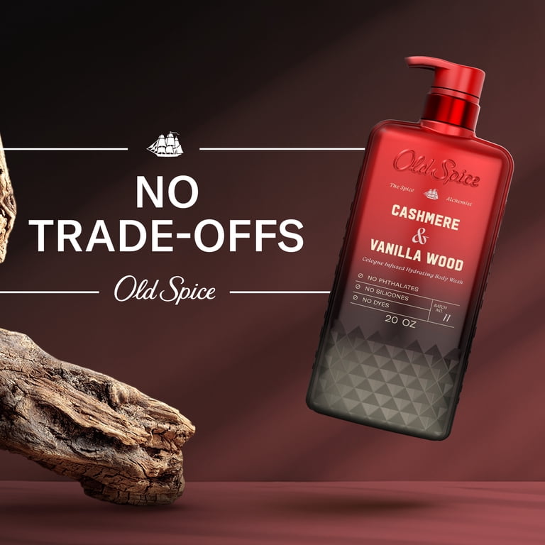 old spice tobacco vanilla Old Spice Body Wash for Men, The Spice Alchemist Collection, Cashmere and Vanilla Wood, 20oz
