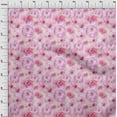 thumbnail image 3 of oneOone Cotton Poplin Light Pink Fabric Watercolor Floral Sewing Fabric By The Yard Printed Diy Clothing Sewing Supplies 42 Inch Wide, 3 of 4